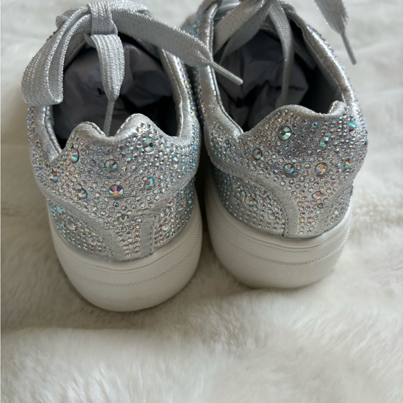 Women’s Crystal Rhinestone Bling Sneakers NEW NIB - Picture 4 of 8